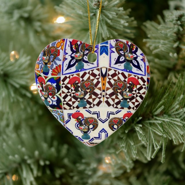 Décoration En Céramique Galo de Barcelos Portugal (Arbre)