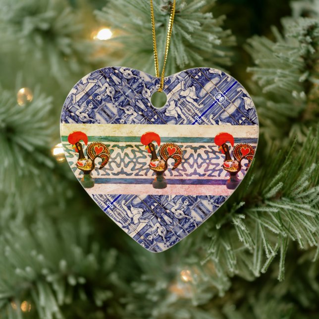 Décoration En Céramique Galo de Barcelos, Portugal (Arbre)