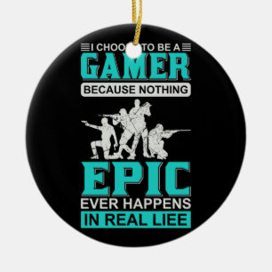 Décoration En Céramique Gamer Art Je Choisis D'Être Un Gamer