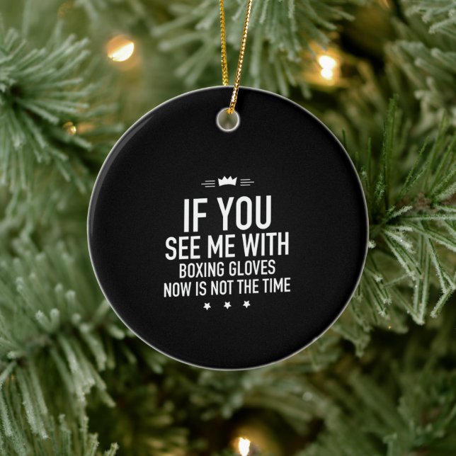 Décoration En Céramique Gants de boxe blanc (Arbre)