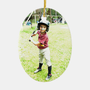 Décoration En Céramique Garçon de base-ball