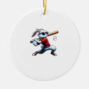 Décoration En Céramique Garçons Enfants Lapin de Pâques Heureux Jouant au