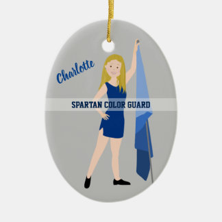 Décoration En Céramique Garde-Couleur Blonde En Bleu
