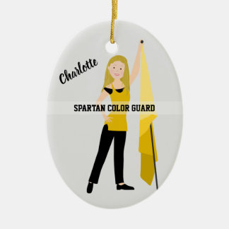 Décoration En Céramique Garde-Couleur Blonde En Jaune et Noir