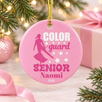 Décoration En Céramique Garde de couleur personnalisée Noël senior