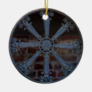 Décoration En Céramique Garde-fenêtre antique en fer forgé du Sud