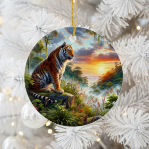 Décoration En Céramique Garde-mémoire majestueux du tigre du Bengale