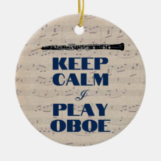 Décoration En Céramique Garder le calme Je joue Oboe Citation drôle Oboist