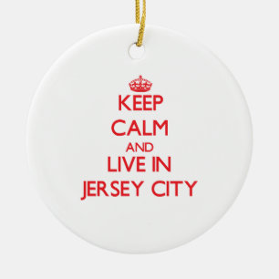 Décoration En Céramique Gardez le calme et habitez à Jersey City