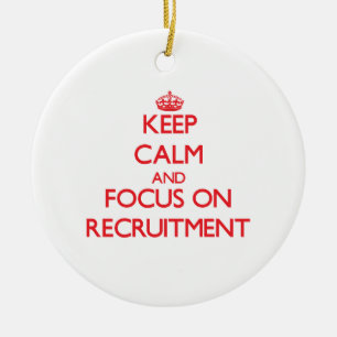Décoration En Céramique Gardez le calme et le foyer sur le recrutement
