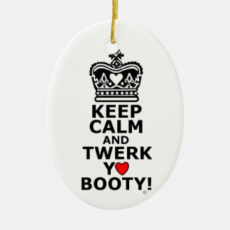 Décoration En Céramique Gardez le calme et le Twerk
