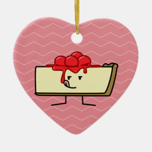 Décoration En Céramique Gâteau au fromage léchant des cerises complétan