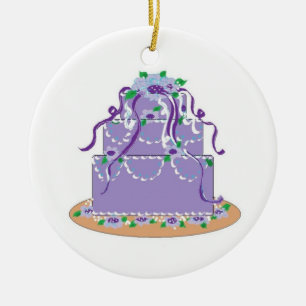 Décoration En Céramique Gâteau de designer aux teintes de pourpre