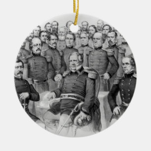 Décoration En Céramique Généraux de guerre civile de l'Union