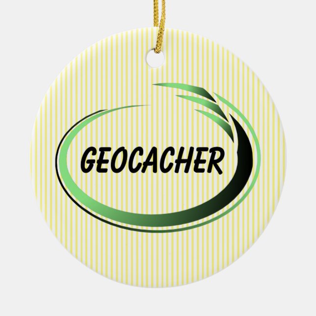 Décoration En Céramique Geocacher Green Splash (Devant)