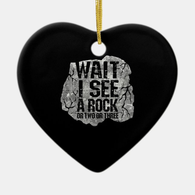 Décoration En Céramique Géologie - Attends De Voir Un Rocher (Devant)