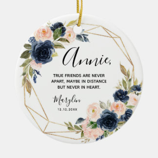 Décoration En Céramique Geometric Navy Blush Floral True Friends