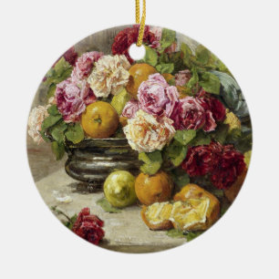 Décoration En Céramique Georges Jeannin Encore la vie des Roses et des fru