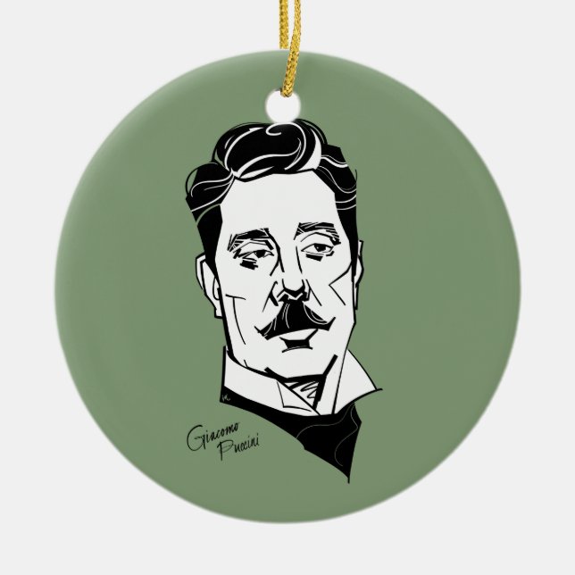 Décoration En Céramique Giacomo Puccini (Devant)