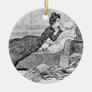 Décoration En Céramique Gibson Girl Reading