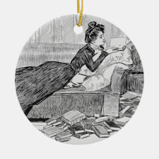 Décoration En Céramique Gibson Girl Reading