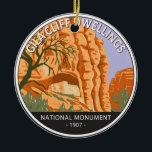 Décoration En Céramique Gila Cliff Dwellings National Monument Circle<br><div class="desc">Gila Cliff Dwellings vector artwork design. The park was created to protect Mogollon cliff dwellings in the Gila Wilderness on the headwaters of the Gila River in southwest New Mexico.</div>