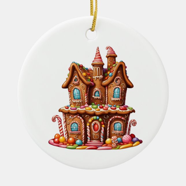 Décoration En Céramique GingerBread Fall Vibes Ornaments  (Devant)