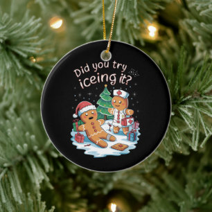 Décoration En Céramique Gingerbread Homme Cookie laide Sweat Oh Snap Xmas
