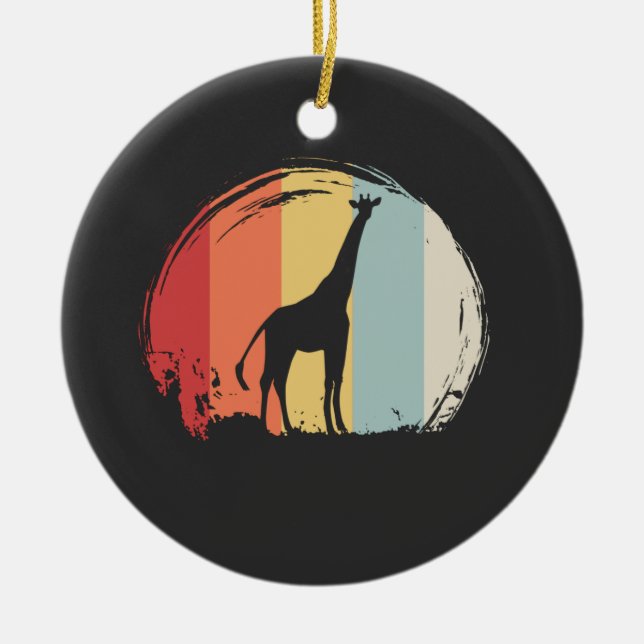 Décoration En Céramique Giraffe Vintage (Devant)