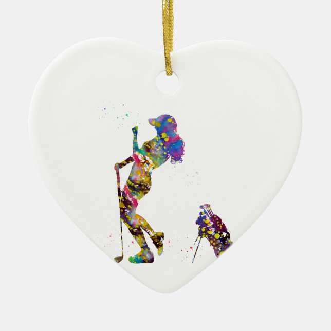 Décoration En Céramique Girl golfer (Devant)