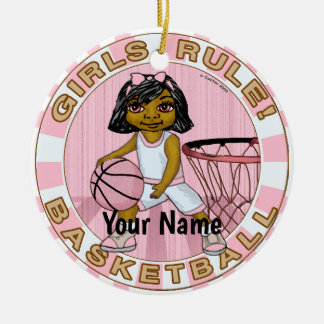 Décoration En Céramique Girls Rules Basketball