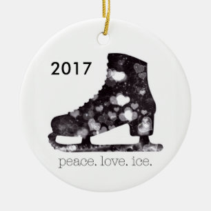 Décoration En Céramique Glace d'amour de paix d'ornement de patinage
