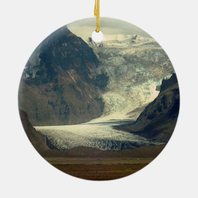 Décoration En Céramique Glacier on Iceland Ornament (Dos)