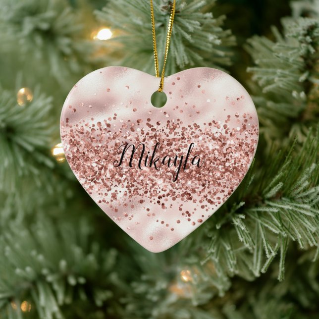 Décoration En Céramique Glam Girl Parties scintillant rose Glitzy Sparkle  (Arbre)