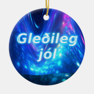 Décoration En Céramique Gleðileg Jól - Qaanaaq - Lumières du Nord