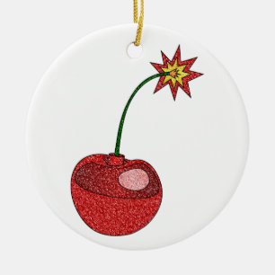 Décoration En Céramique Glitter Cherry Bomb