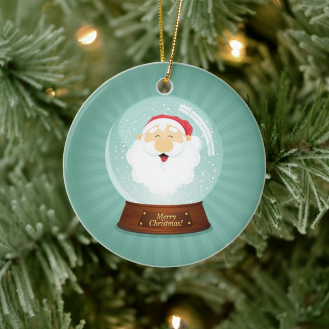 Décoration En Céramique Globe Santa Claus (Arbre)