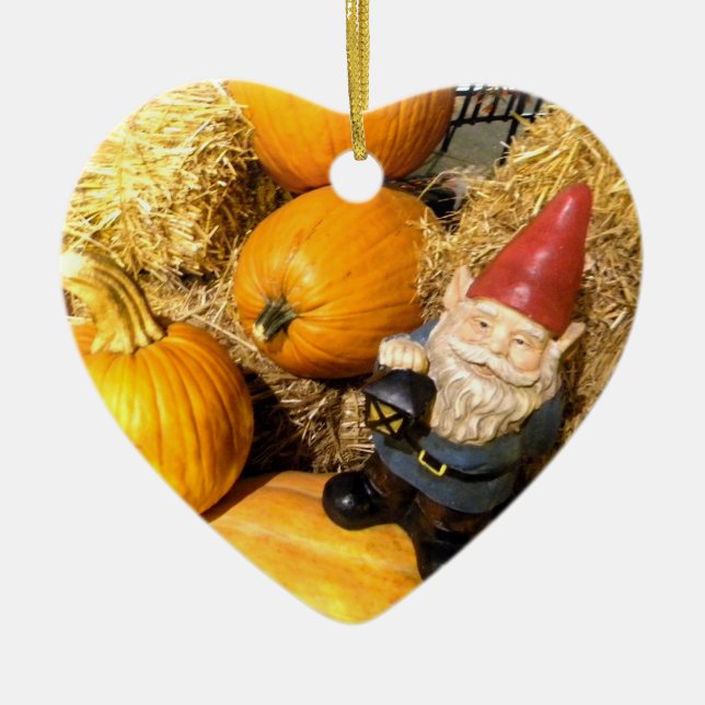 Décoration En Céramique Gnome II de citrouille (Devant)