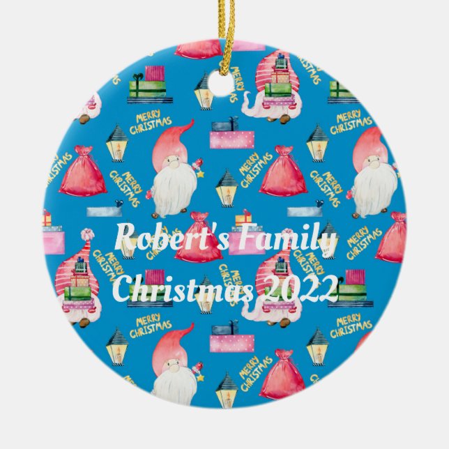 Décoration En Céramique Gnome personnalisée (Devant)