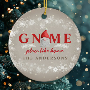 Décoration En Céramique Gnome Place Like Home Noël