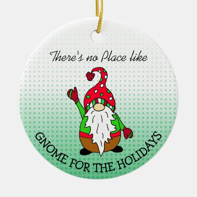 Décoration En Céramique Gnome pour les fêtes Noël (Devant)