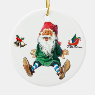 Décoration En Céramique Gnome suédois de Noël