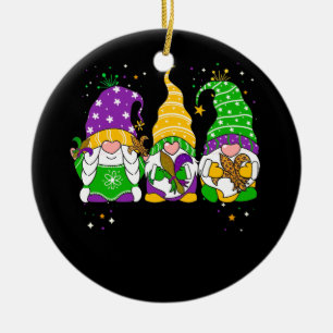 Décoration En Céramique Gnomes Mardi Gras Gnome Fleur De Lis Gras Mardi