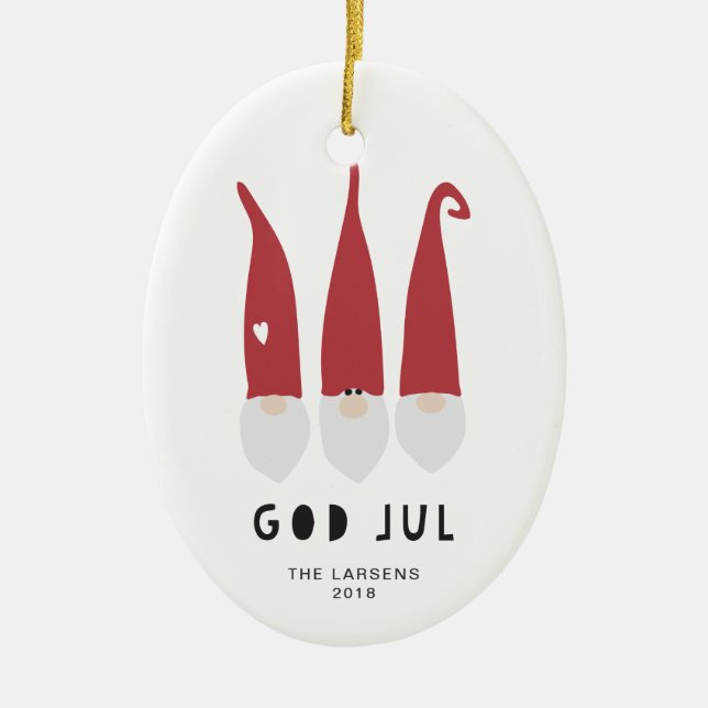 Décoration En Céramique Gnomes pour l'ornement de Noël (Devant)