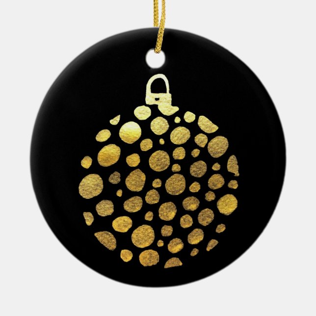 Décoration En Céramique Gold bauble (Devant)
