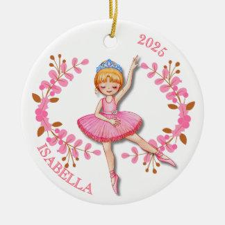 Décoration En Céramique Golden Blonde Ballerina Ornament