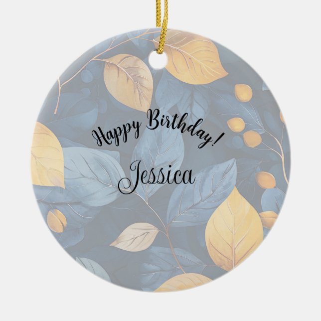 Décoration En Céramique Golden Foliage Dreams Automne Nature Beauté (Devant)