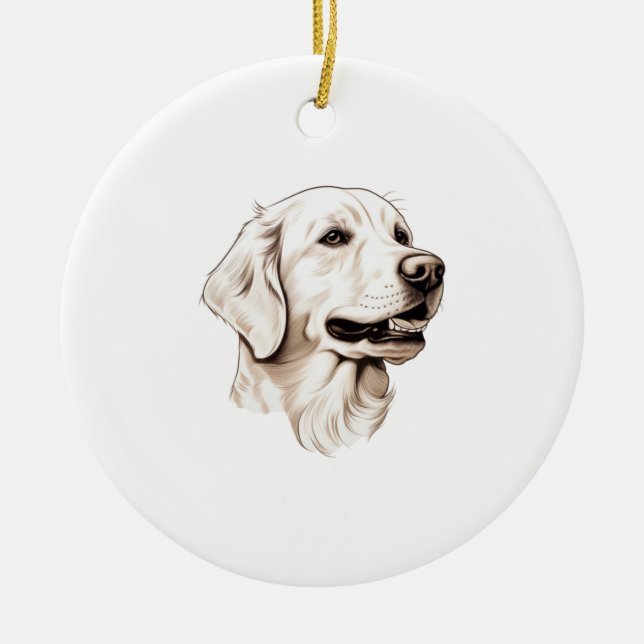 Décoration En Céramique Golden Retriever 2 (Devant)