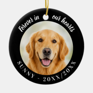 Décoration En Céramique Golden Retriever À Jamais Dans Nos Cœurs Noir