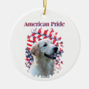Décoration En Céramique Golden Retriever American Pride